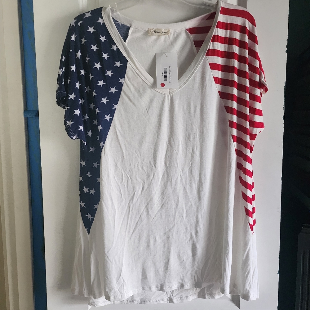 NWT Beeson River Red/White/Blue T-Shirt